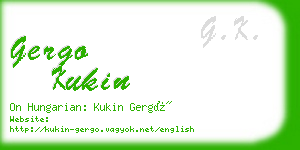 gergo kukin business card